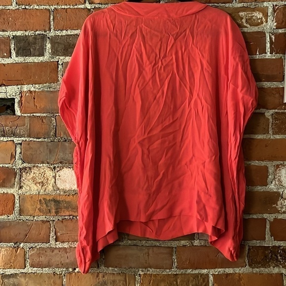 Diane von Furstenberg Beonica Keyhole Tunic Top, size XL, coral pink - Picture 6 of 6